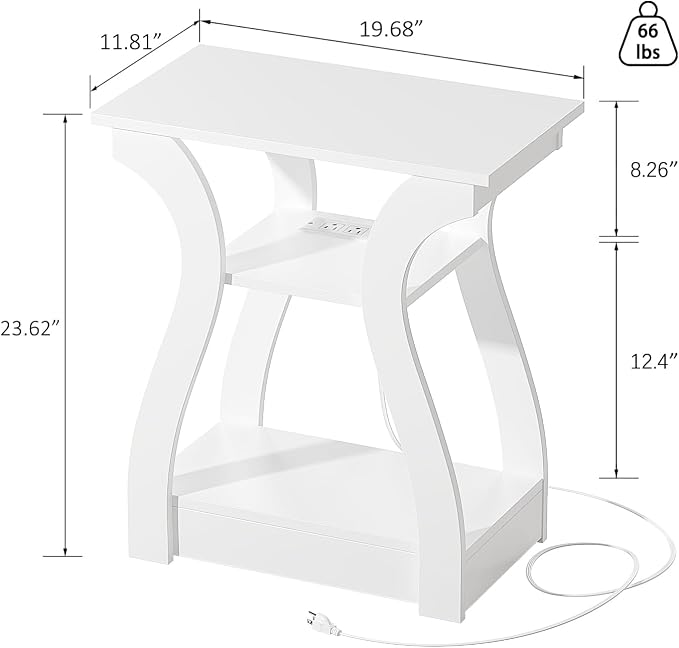 FROMJBEST End Tables Living Room Set of 2 - Image 2