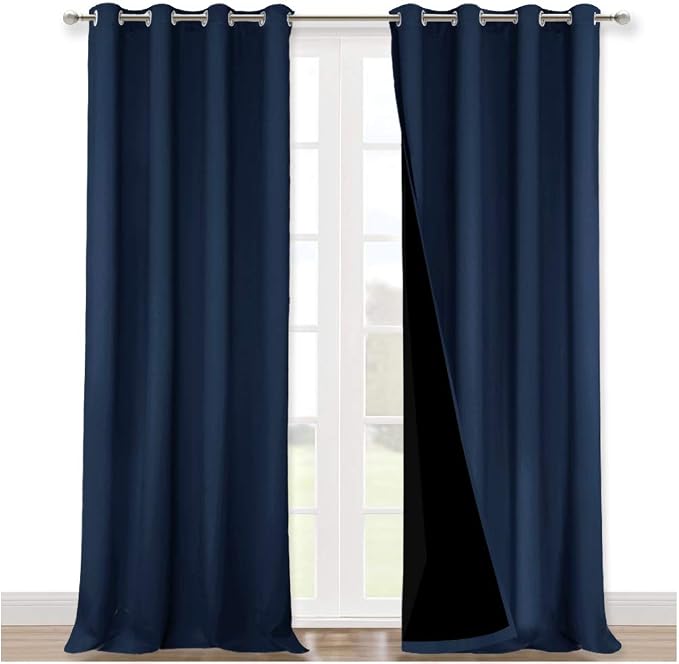 NICETOWN Full Shading Curtains 90 inches Long 2 Panels Set by NICETOWN