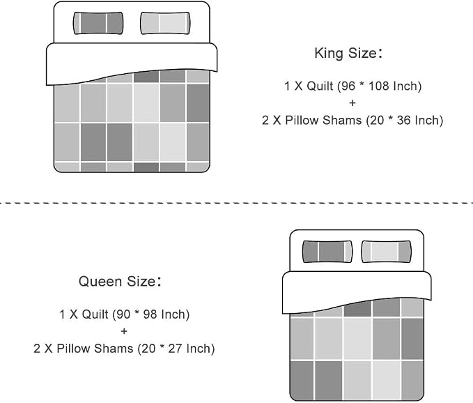 3-Piece Quilt Set Floral Printed Oversized Quilted Bedding Set Quilted - Image 5