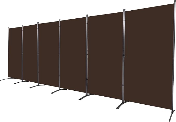 6 Panel Folding Room Divider, Sturdy Frame Freestanding Wall Divider | by YASRKML