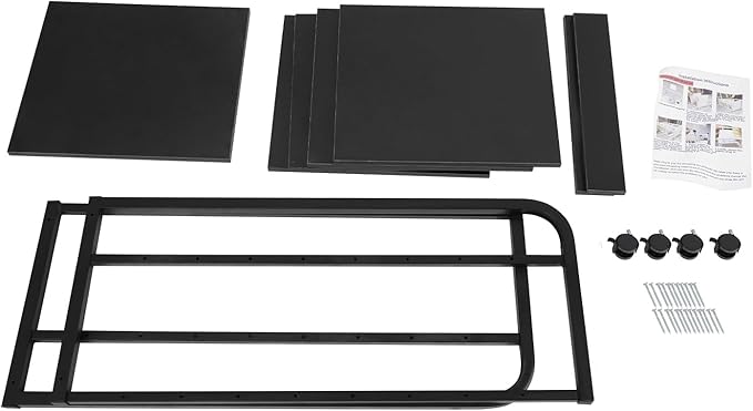 5-Tier AV Media Stand with Universal Wheels, Center Stereo Components Storage Stand, DVD/CD Holder with Adjustable Hole Spacing Movable Audio Media Stand for Living Room, Game Room (5 Tiers)