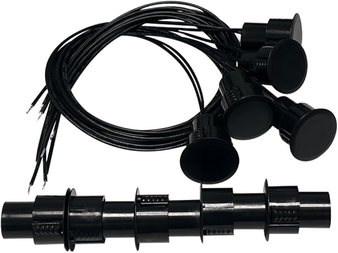 5 Sets Flush Mounted 3/4" Door Magnetic Contacts Alarm Switch Sensor NC Type (Black)