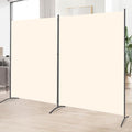 Large 2 Panel Room Divider, No See Through Fabric, Heavy Duty Swivel Feet Base by HOMSCREENER