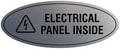 Signs ByLITA Oval Electrical Panel Inside Sign (Brushed Silver) - Medium 2 Pack