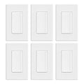 ELEGRP Dimmer Switch, Digital Dimmer Light Switch for LED Lights 150W, INC/HAL 450W, 3 Way LED Dimmer Switch, Needs Neutral Wire, Wall Plate Included, UL Listed, 6 Pack, Matte White