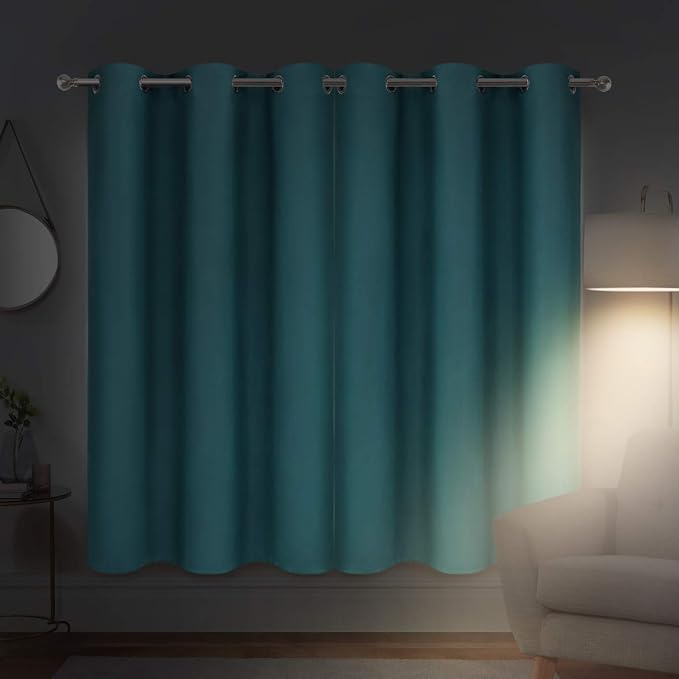 Diraysid Sea Teal Grommet Blackout Curtains - Image 6
