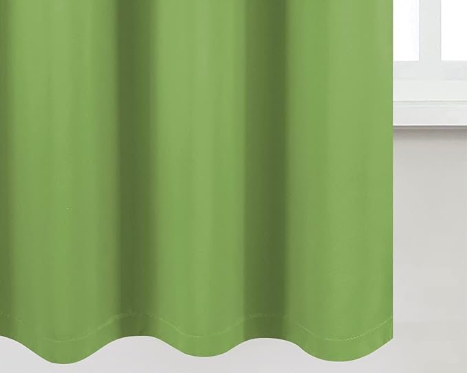 100% Blackout Light Green Curtains - Image 8