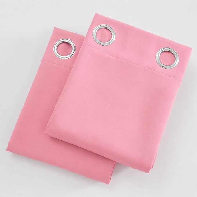 Pink Thermal Blackout Curtains/52 x 108 Inch/Set of 2 Panels Room Darkening - Image 9