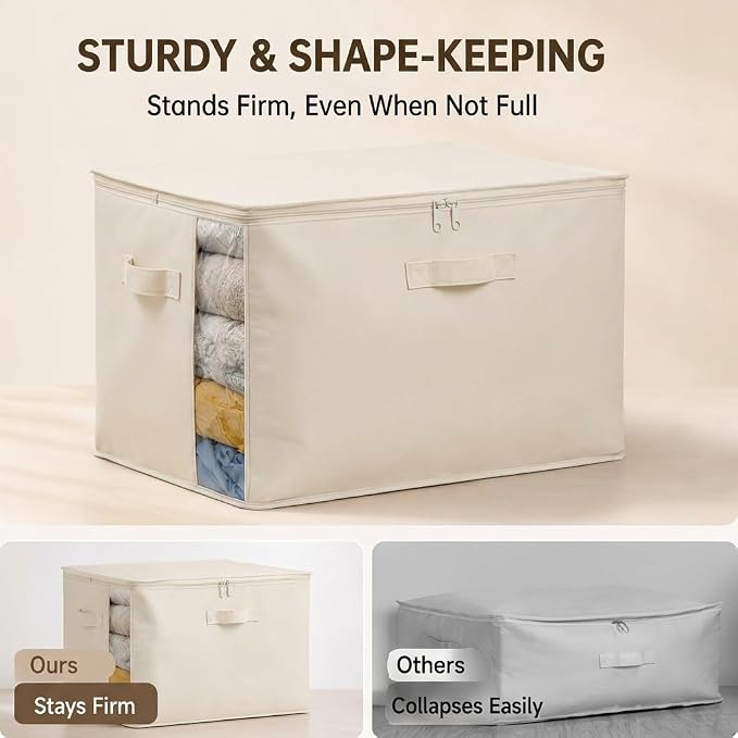 6Pack Canvas Storage Bags for Clothes & Comforters - Image 4