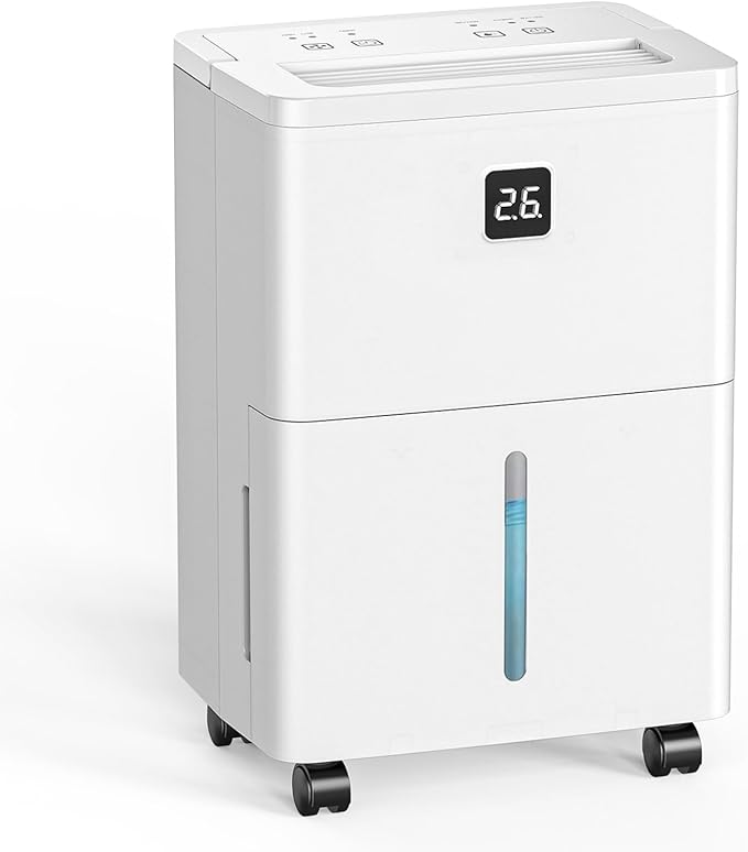 DEVERSE Max 25 Pints Dehumidifier for Home/Bedroom/Basement, 1500 Sq.Ft Coverage, with Drain Hose, Smart Humidity Control & Large Tank