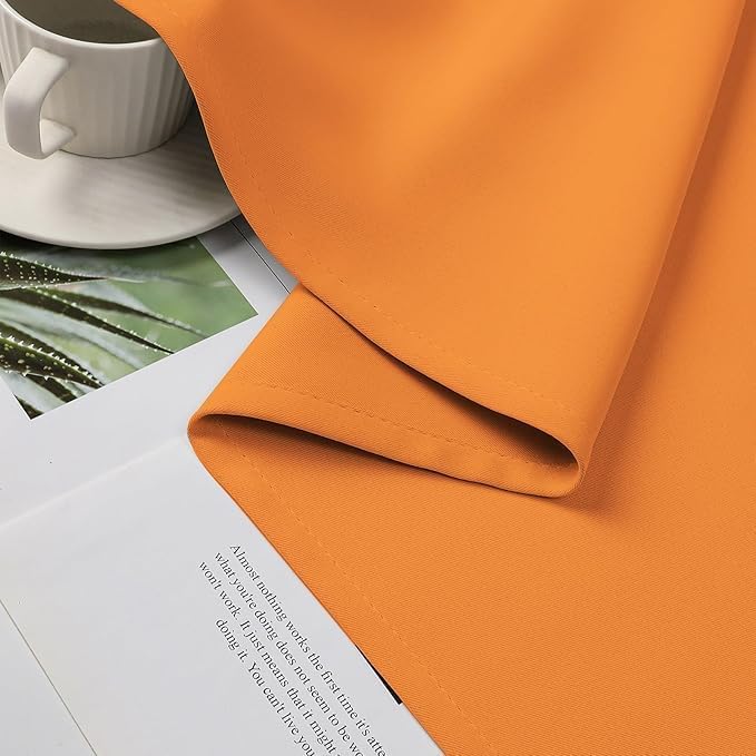 CUCRAF Orange Blackout Curtains 84 inch Length 2 Panels Set, Room Darkening - Image 10