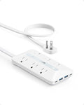 Anker Power Strip with 300J Surge Protector, 5ft Outlet Extender, 6AC | Flat by Unknown