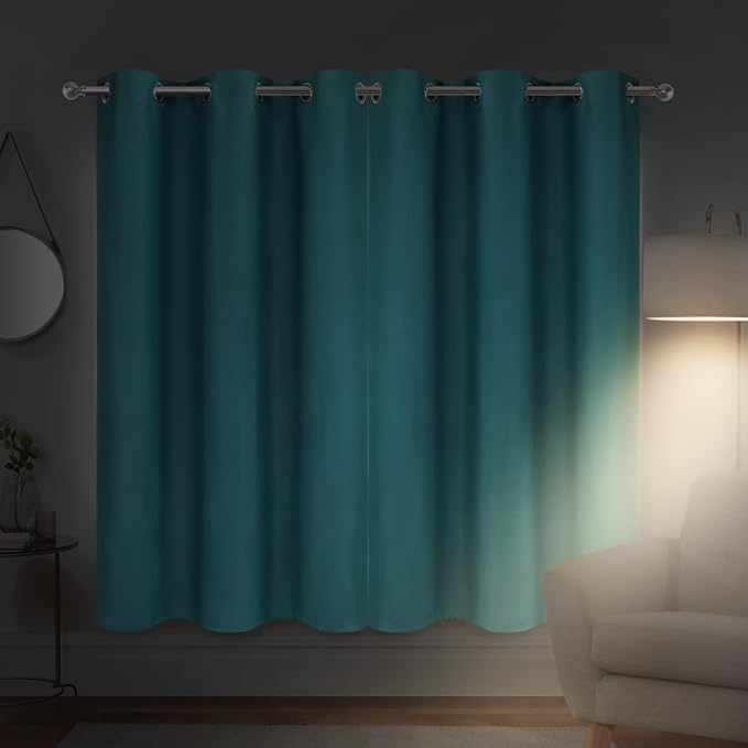 Diraysid Sea Teal Grommet Blackout Curtains - Image 6