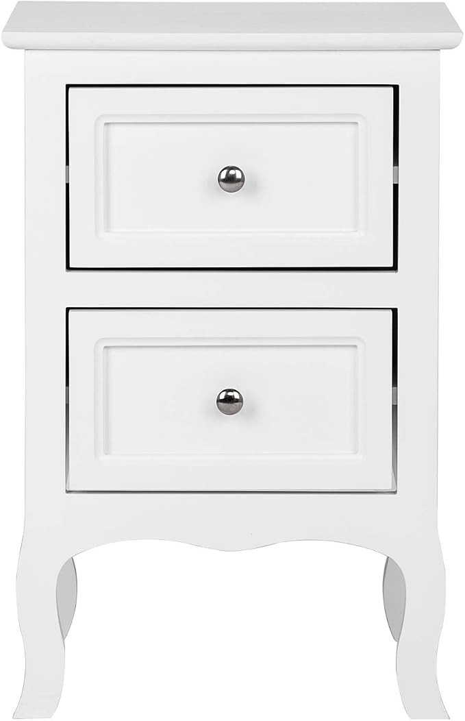 Bonnlo White Nightstand Set of 2, Nightstands - Image 8