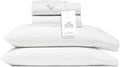 BOLL & BRANCH Signature Hemmed Sheet Set - California King, White - Luxury 100% Organic Cotton - Includes 1 Flat, 1 Fitted, 2 Pillowcases - Buttery Soft