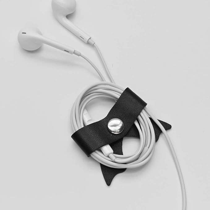 5 Pack Cord Organizer, Bow Cord Keeper, Cable Organizer USB Holder, Leather - Image 8