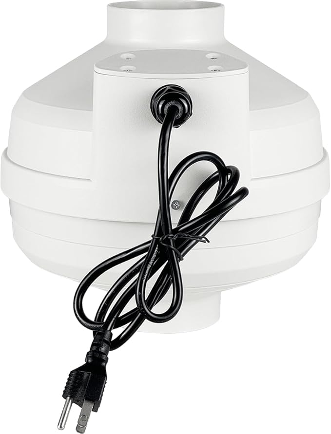 MIDCVFRUN 4 inch Radon Fan, 2 speed 260/188CFM Radon Mitigation System Quickly Mitigate Radon Quiet and Energy Efficient IP67 Waterproof Indoor Outdoor Installation