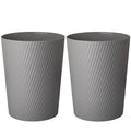 UUJOLY Small Bathroom Trash Can Wastebasket Garbage Can, Dark Grey, 2 Pack | by UUJOLY