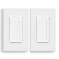 ELEGRP Dimmer Switch, Digital Dimmer Light Switch for LED Lights 150W, INC/HAL 450W, Single Pole LED Dimmer Switch, Needs Neutral Wire, Wall Plate Included, UL Listed, 2 Pack, Matte White