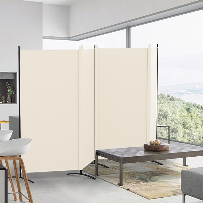 Kokorona 4 Panel Room Divider, 6FT Tall Folding Privacy Screen Wall Dividers - Image 7