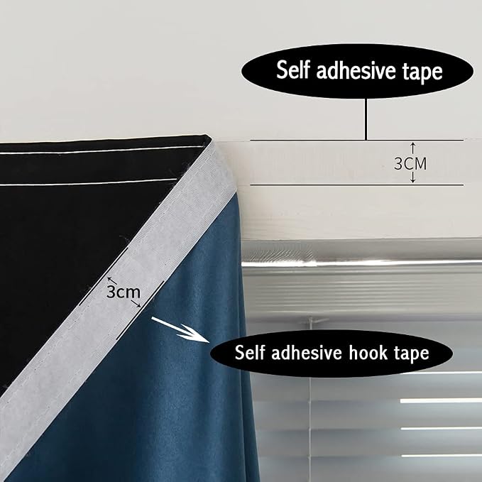 Paste Style Curtains for Windows, Bedroom Blackout Curtains for - Image 8
