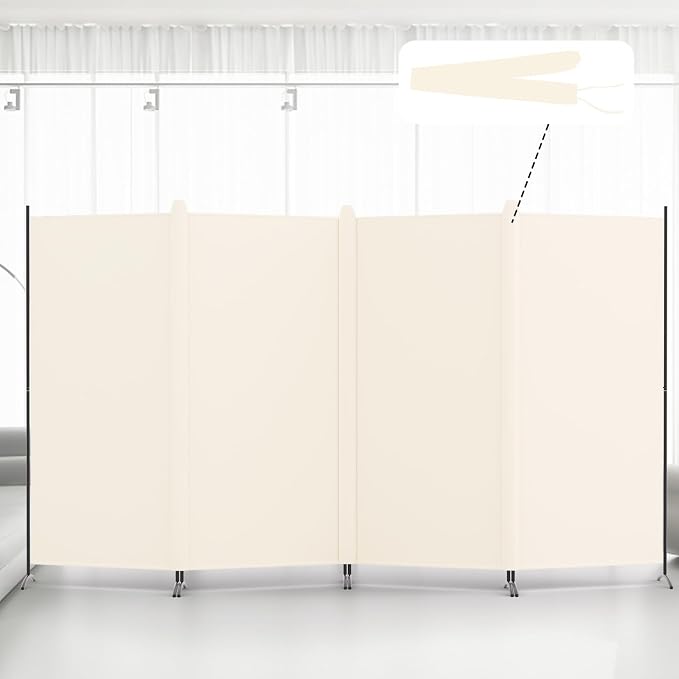 Kokorona 4 Panel Room Divider, 6FT Tall Folding Privacy Screen Wall Dividers by Kokorona