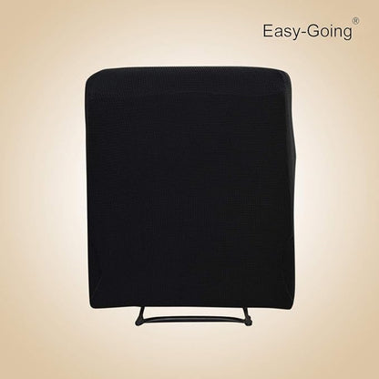 Easy-Going Recliner Stretch Sofa Slipcover Sofa Cover 4-Pieces Furniture Protector Couch Soft with Elastic Bottom Spandex Jacquard Fabric Small Checks(Large,Black)