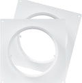 Repa Market 6 Inch Pack of 2 Duct Connector Flange – ABS Plastic Round Male Fit Vent Pipe Adapter – Wall Plate HVAC Exhaust & Intake Coupling – Airflow Fitting for Ventilation and Cooling Systems