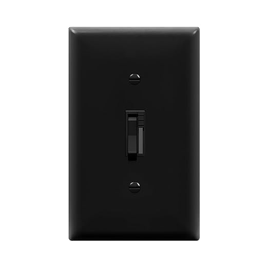 TG Digital Toggle Dimmer Light Switch for Dimmable LED, CFL and Incandescent Light Bulbs, Single Pole/ 3-Way Toggle LED Dimmer Light Switch, UL Listed, Wall Plate Sold Separately,1 Pack, Black