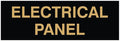 All Quality Basic Electrical Panel Sign - Fire Regulation Safety Compliance Sign - Black/Gold - Medium (1 Pack)