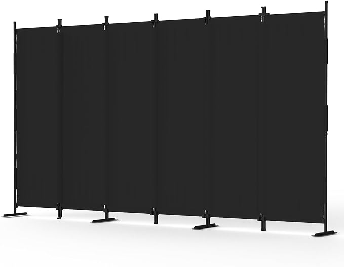 6 Panel Room Divider, 6ft Folding Screen Portable Wall Partition Room Divider - Image 7