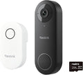 REOLINK Video Doorbell Camera with 256GB microSD Card Bundle, Wired Video Doorbell, 5Ghz/2.4Ghz WiFi, 256GB SD Card for Local Storage, Chime Included