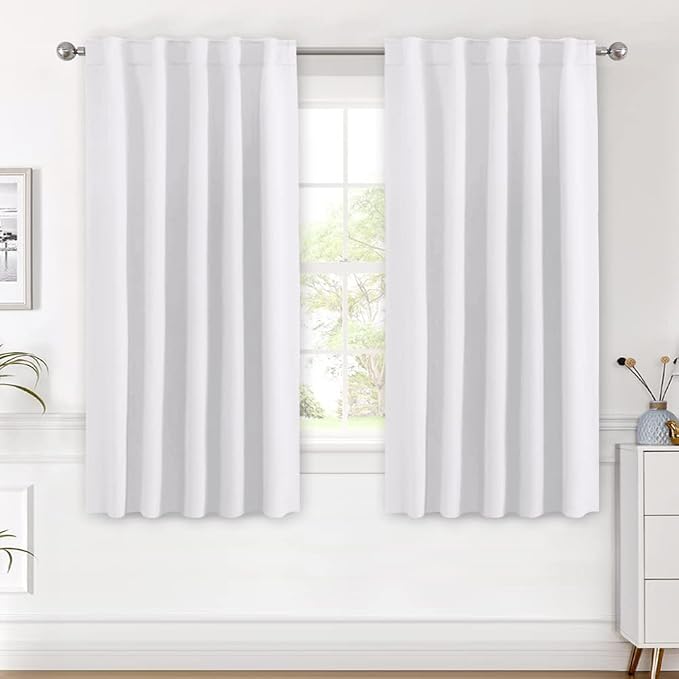 H.VERSAILTEX White Curtains Thermal Insulated Window Treatment Panels Room by HVERSAILTEX