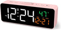 3-in-1 Digital Clocks for Living Room, Small & Compact Alarm Clock | Temperature by Netzu