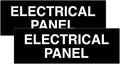 All Quality Basic Electrical Panel Sign - Fire Regulation Safety Compliance Sign - Black - Small (2 Pack)