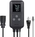 SENSTREE Greenhouse Temperature Controller Digital Waterproof Thermostat for Home Brewing, Fermentation, Breeding, Incubation, Terrarium, Heating & Cooling, 110V 10A 1100W