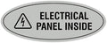 Signs ByLITA Oval Electrical Panel Inside Sign (Lt Gray) - Medium 2 Pack