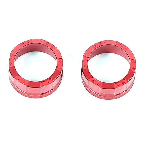 for Hummer EV Accessories Rear Air Conditioner Switch Button Knob Cover,Climate Control Knob Aluminum A/C Decal Trim Rings for Hummer EV SUV Truck 2024 2025+ (Mecha Model Red)