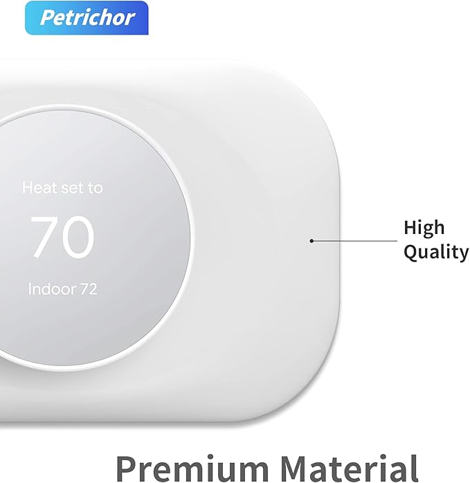 Petrichor Nest Thermostat Wall Plate - Compatible With Google Nest 2020 - Trim Kit, Cover Accessory for Easy Installation (2 Pack White)