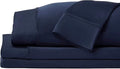 SHEEX - Original Performance Sheets Set (Twin/Twin XL) Navy - Cooling Sheets - Moisture Wicking - 1 Flat Cooling Sheet, 1 Fitted Cooling Sheet, 1 Pillow Cover - Wrinkle Free - Sleep Aid