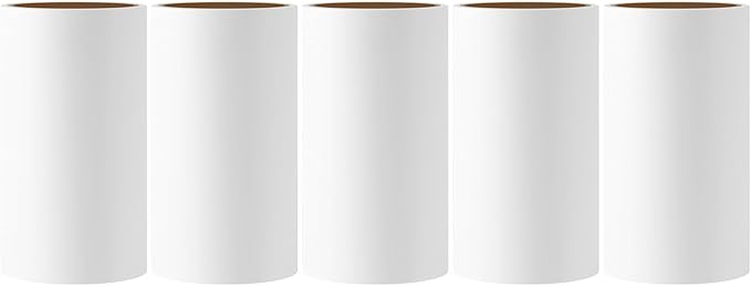 4.5 inch Lint Roller Refills Only Compatible with Spotty Jumbo Extra Sticky Adhesive Lint Roller Pet Cat & Dog Removal for Clothes and Furniture, Pack of 5 Refills, 300 Sheets Total