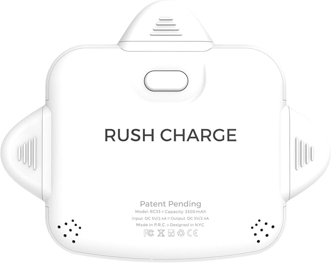 Rush Charge Universal COMET Portable Power Bank – 3200mah, 2.1A High-Speed Fast Charging - Apple Lightning, Type C, Micro-USB Charges 3 Devices at a Time Pre-Charged Compatible with iPhone 17 16 15 14