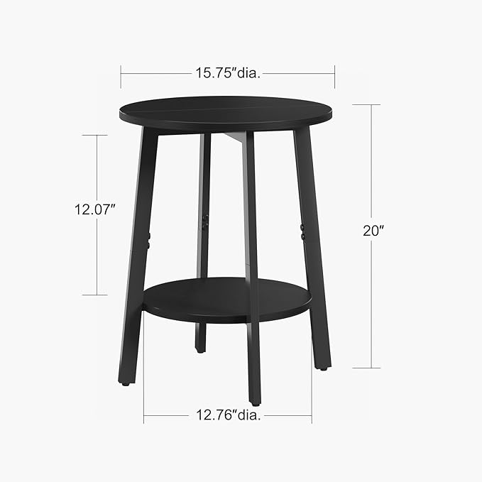sthmec Side Table Set of 2, Small Round End Table - Image 3