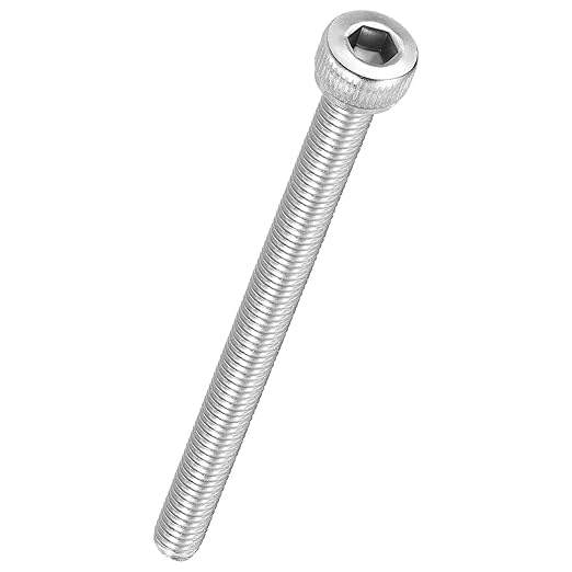 Kozelo 25pcs Socket Head Cap Screws - [M4-0.7 x 55mm] 304 Stainless Steel Allen Socket Drive for Electrical Motor 3D Printing Fan Engine Replacement Use, Silver