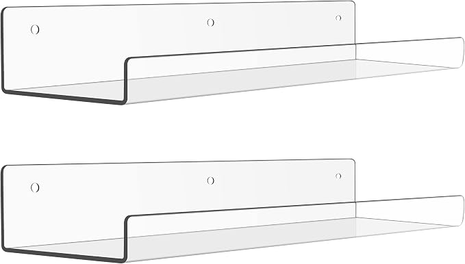 upsimples 2 Pcs 15" Acrylic Shelves by upsimples