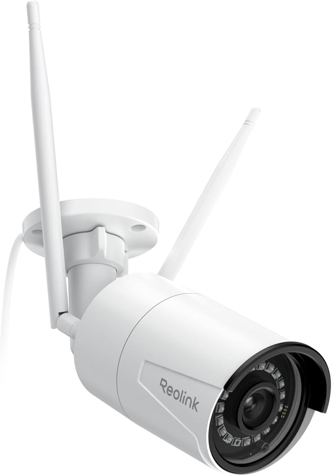 REOLINK Plug-in Outdoor WiFi Security Camera, 5MP HD Dual Band Wired Wi-Fi Camera for Home Security-2.4/5 Ghz, Smart Detection, Motion Detection, Night Vision, IP67 Waterproof, RLC-510WA