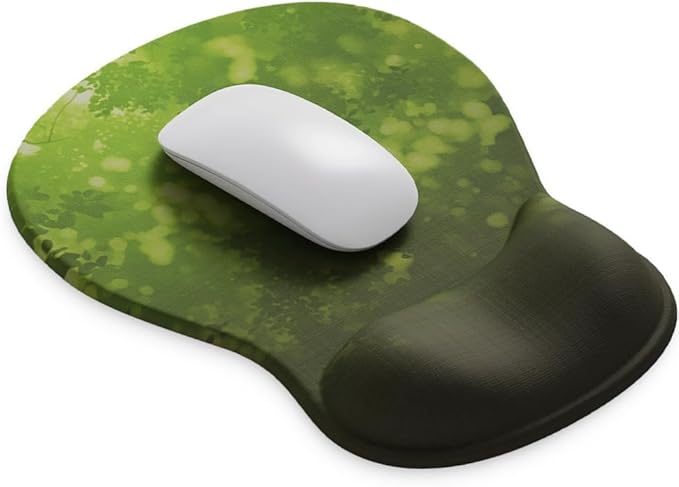 ErgoComfort Gel Wrist Rest Mouse Pad-Ergonomic Office Mousepad with Wrist Support-Non-Slip, Design Desk Accessories Mat for Home&Game Decor (08Serene Forest)