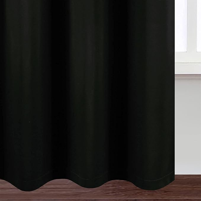 100% Blackout Curtains 52 x 95 Inch/Black Curtains 2 Panels - Image 8