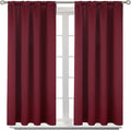 BGment Short Burgundy Blackout Curtains 45 Inch Length by BGment
