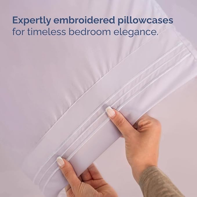 Split Head King Sheet Set – 4 Piece Flex Split Top King Sheets for Adjustable Beds - Fits 14” to 16" Mattress w/ Deep Pockets - Breathable & Cooling - Luxury Bedding and Wrinkle Free - Light Lavender